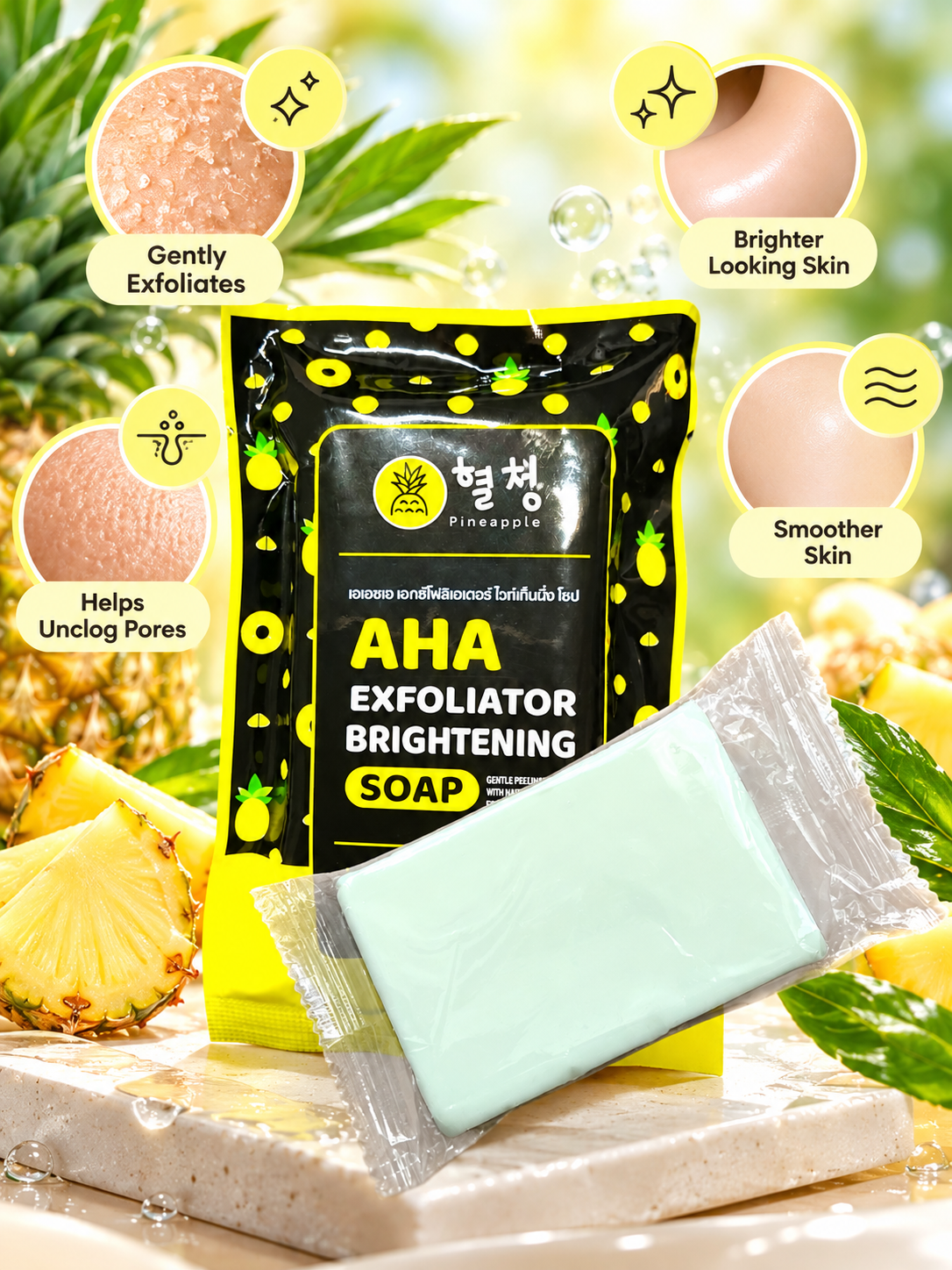 TB Thana Boworn Pineapple AHA Exfoliating Soap Bar (80g)