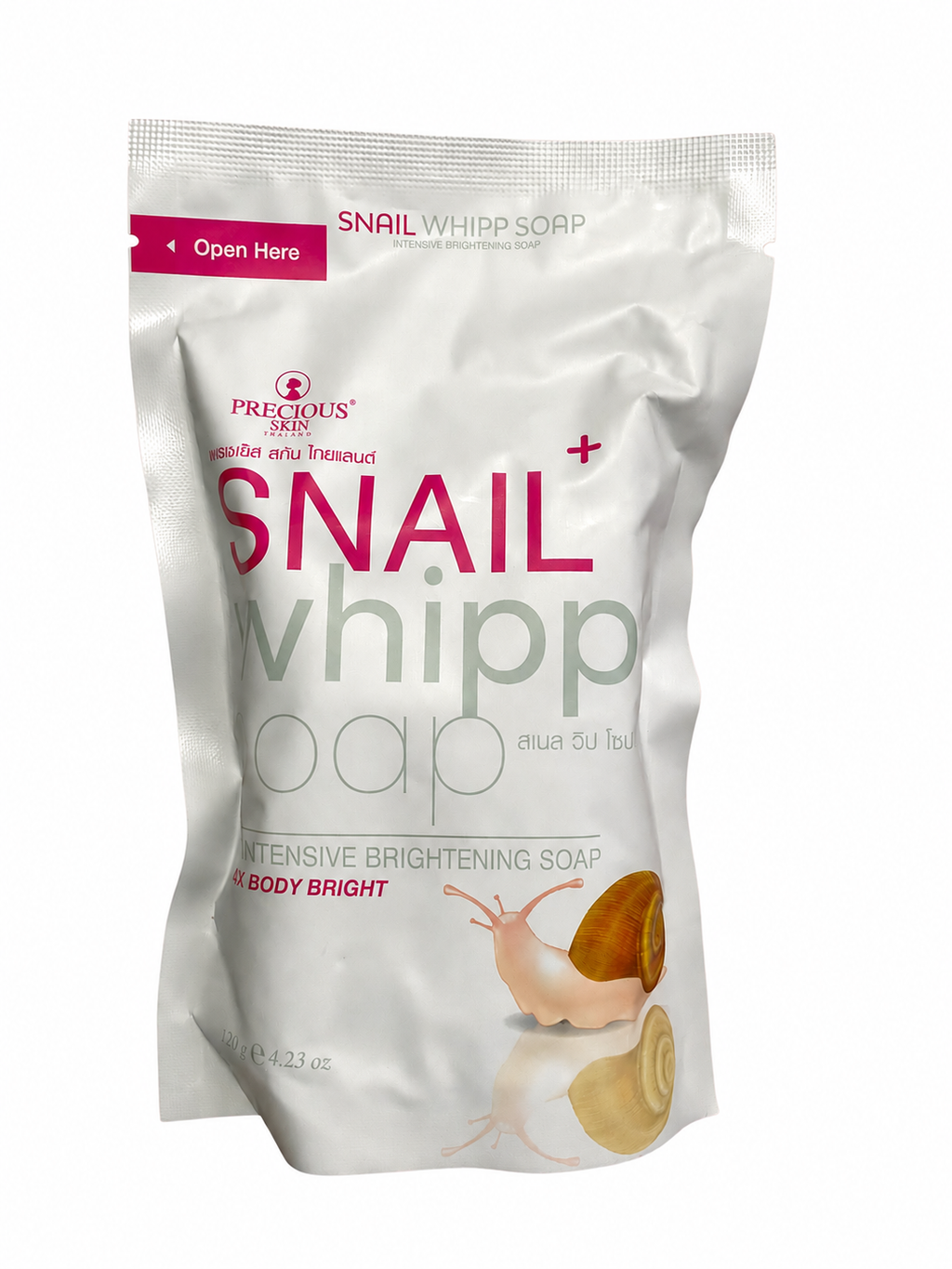 Snail Whipp Soap Bar with Foaming Mesh Net – 120g