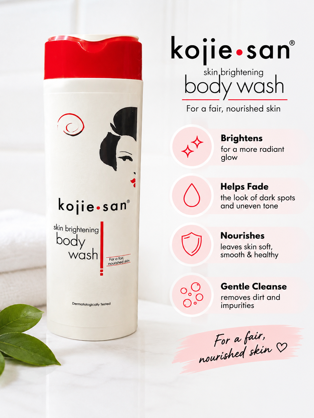 Kojie San Skin Nourishing Body Wash & Body Lotion Set - Glow & Hydrating Duo