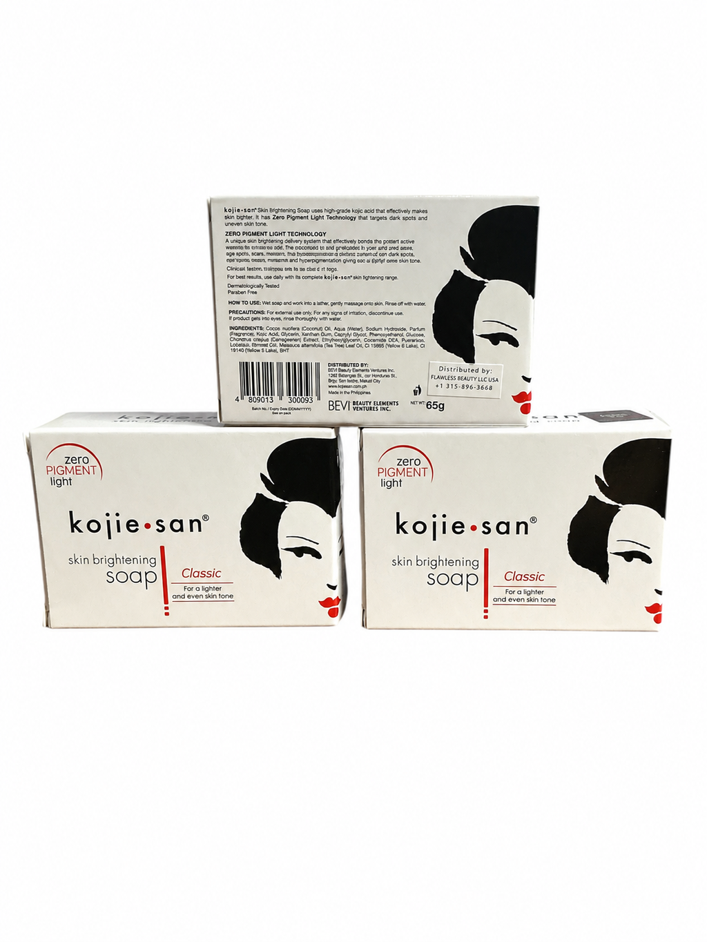 Kojie San Kojic Acid Soap 3-Pack (65g each)