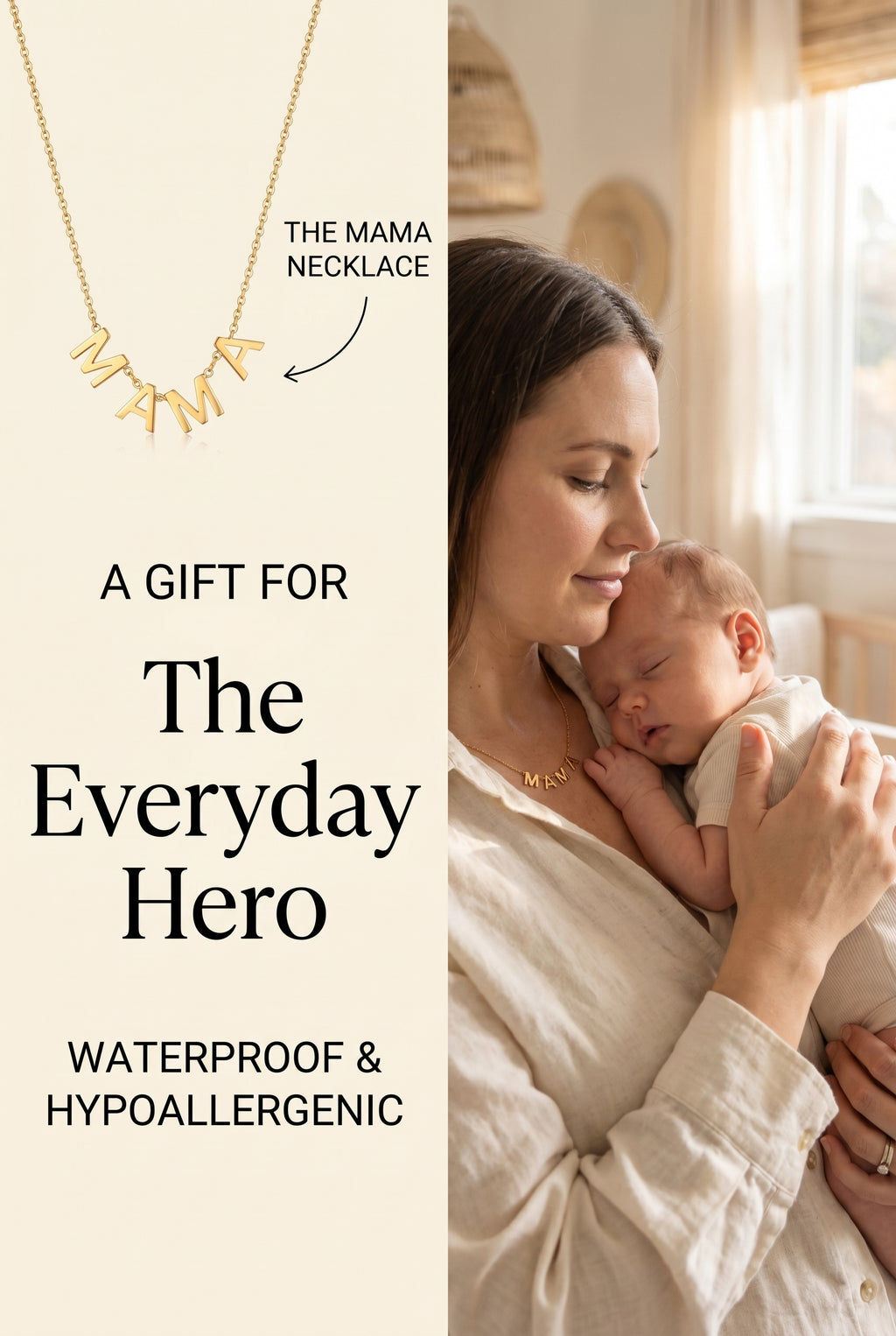 18k Gold-Plated Mama Necklace | Mother's Day Gift