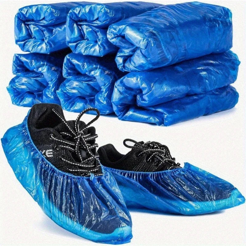Disposable Shoe Covers - 100 Pack Non-Slip Dust-Proof Protectors