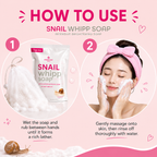 Snail Whipp Soap Bar with Foaming Mesh Net – 120g