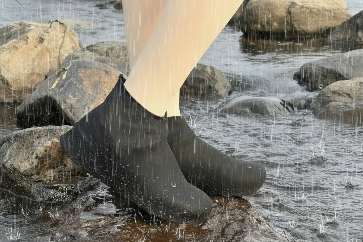 Waterproof Shoe Covers - Reusable Rain Boot Protectors (2 Pairs)