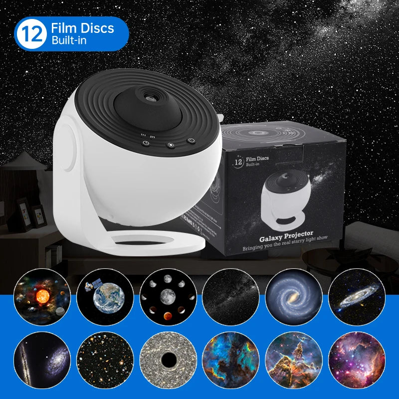 Galaxy Projector Night Light - 360° Starry Sky Planetarium Lamp