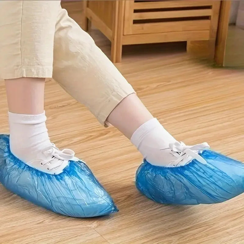 Disposable Shoe Covers - 100 Pack Non-Slip Dust-Proof Protectors