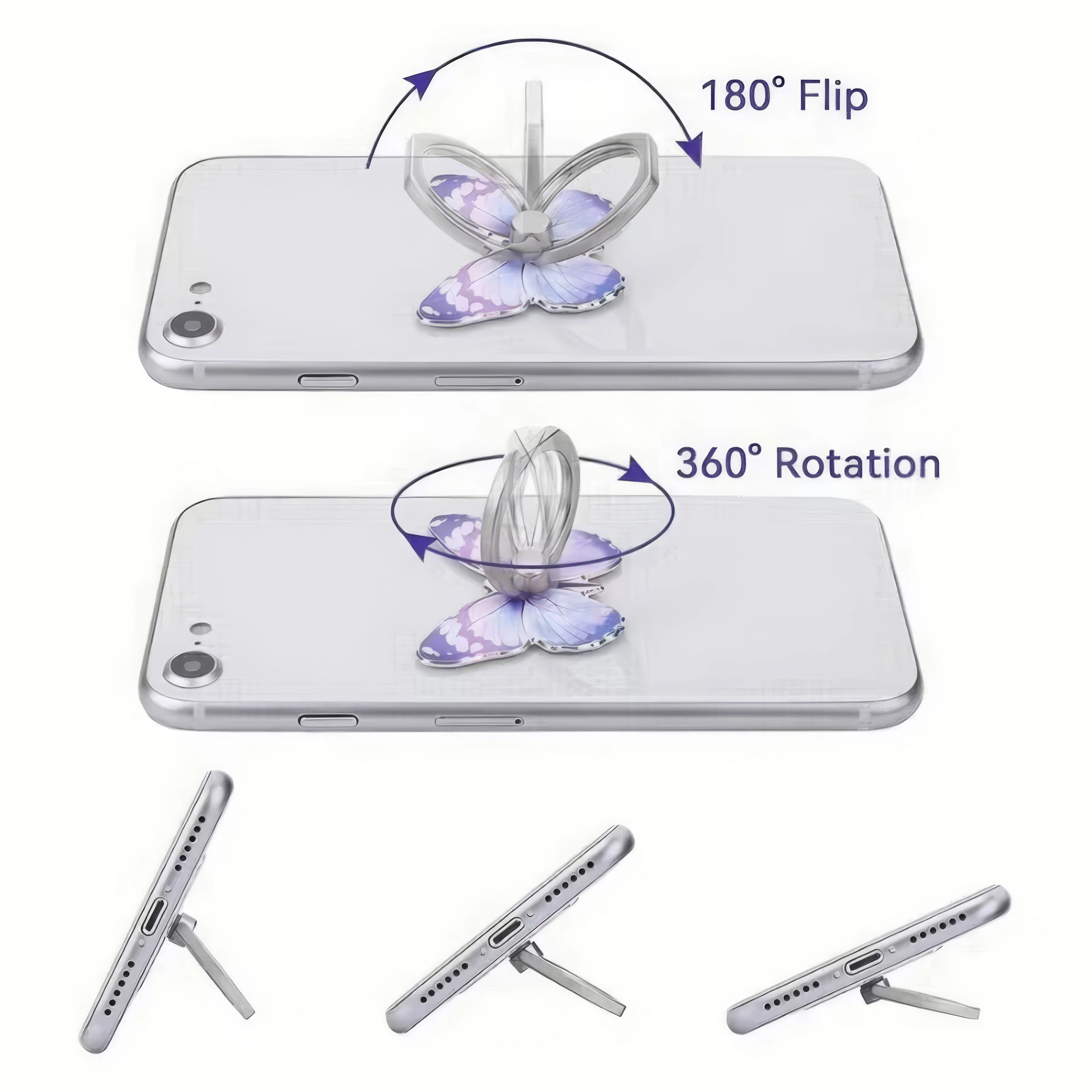 Butterfly Phone Stand - Pink/Purple