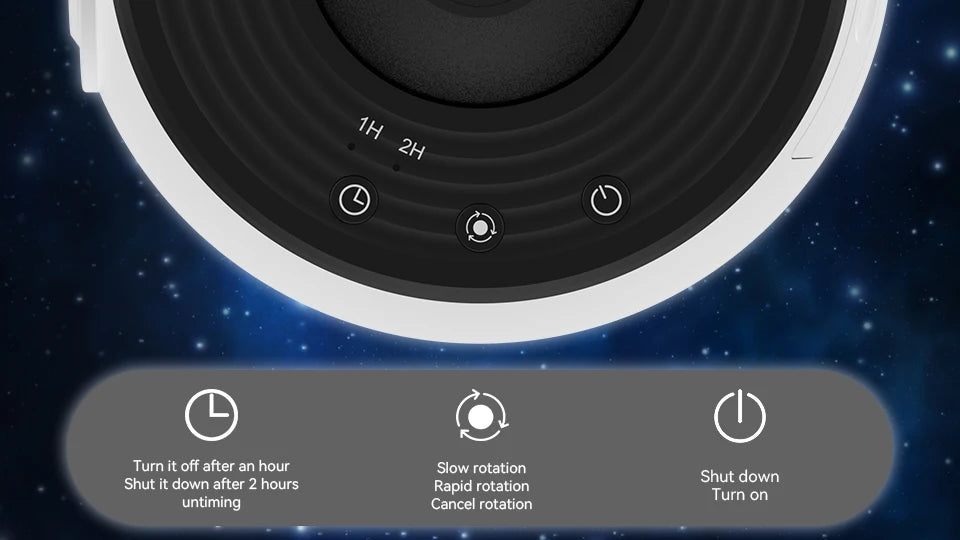 Galaxy Projector Night Light - 360° Starry Sky Planetarium Lamp