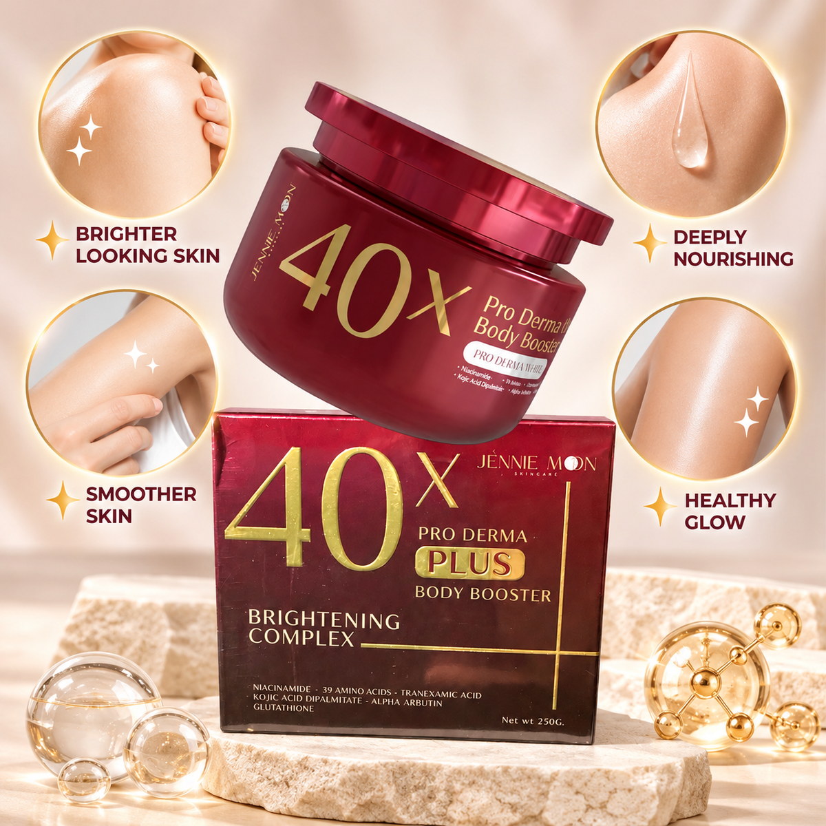 JENNIE MOON 40X Pro Derma Plus Body Booster – 250ml
