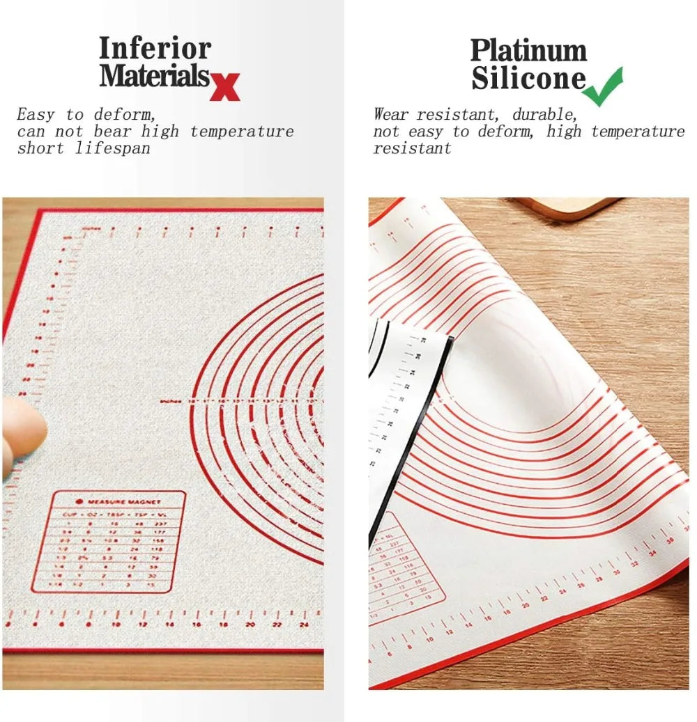 Silicone Baking Mat Large - Nonstick Pastry Rolling Surface