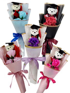 Graduation Gift Bear Flower Bouquet