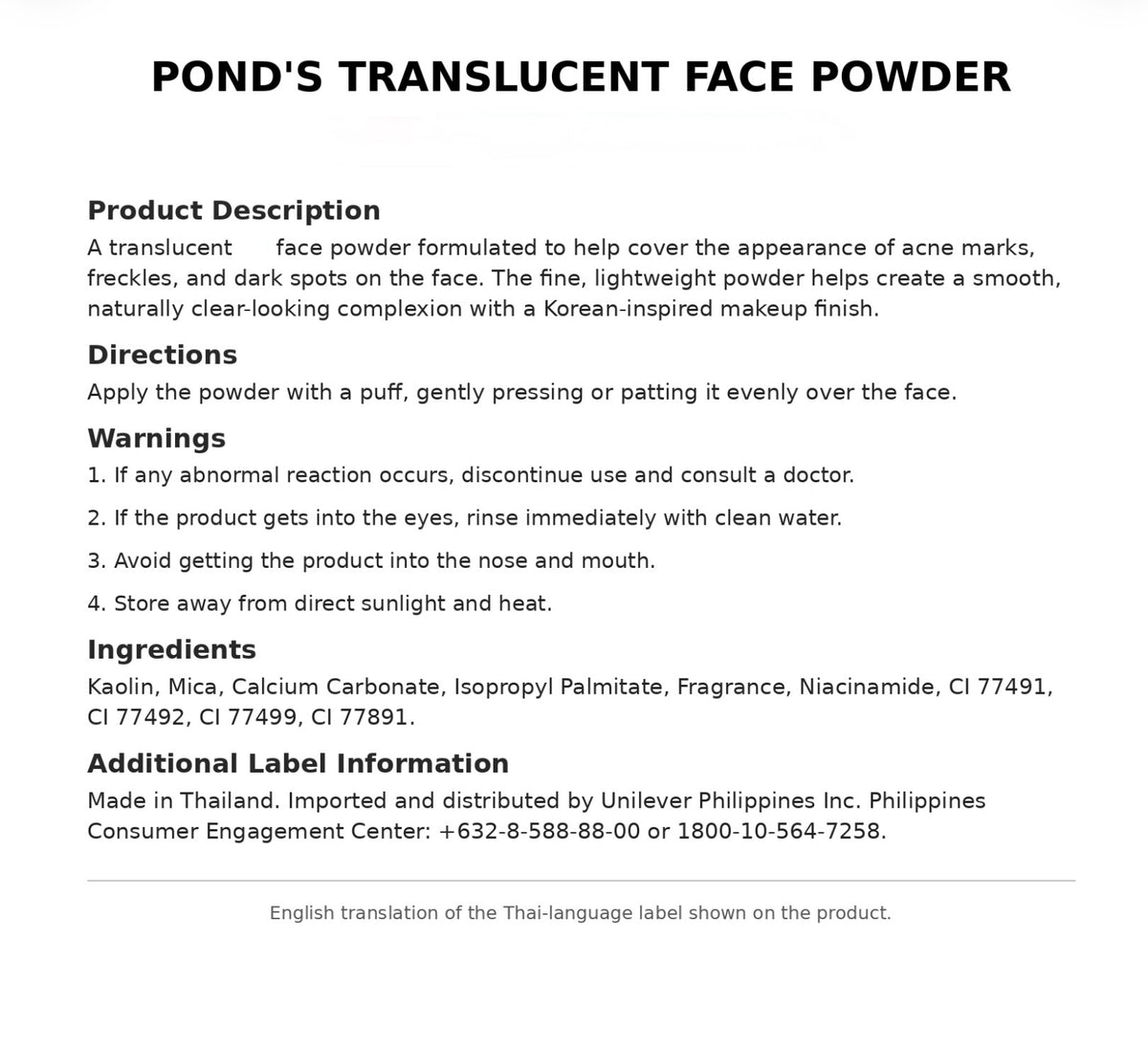 Pond's Translucent Face Powder (Perfect Radiance BB, Pinkish Glow, Watermelon Fresh & Bright)