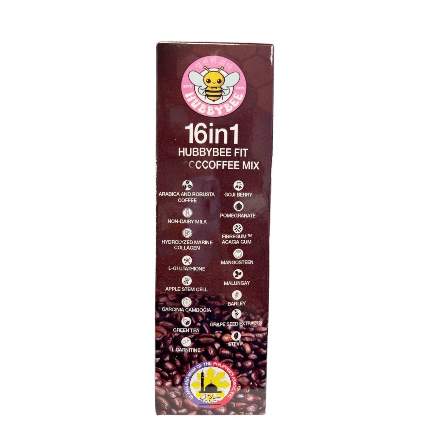 HubbyBee Fit 16-in-1 Premium Coffee Blend with Collagen & Superfoods (10 Sachets)