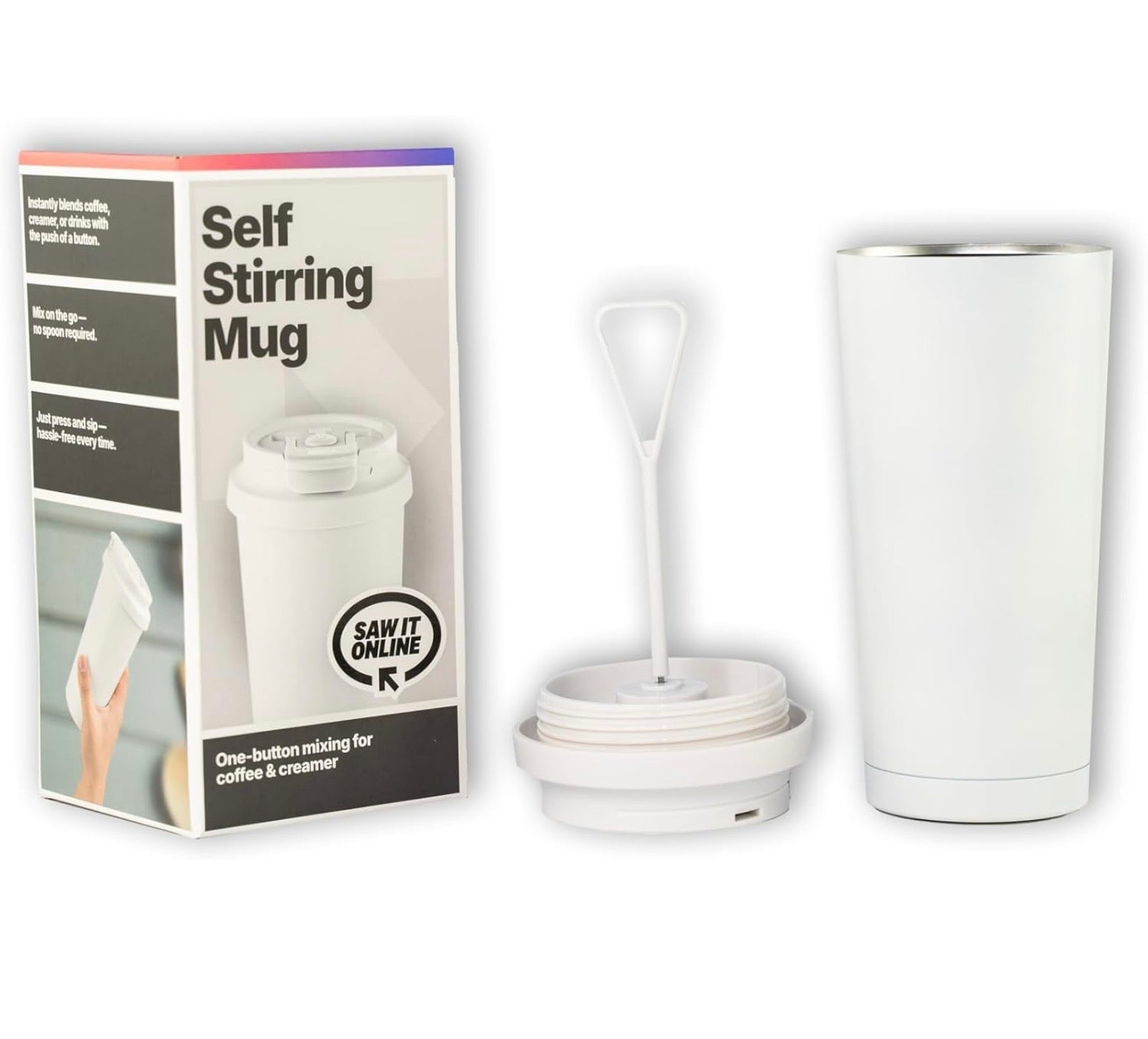 Self Stirring Mug – Automatic Mixing Coffee Cup with Lid