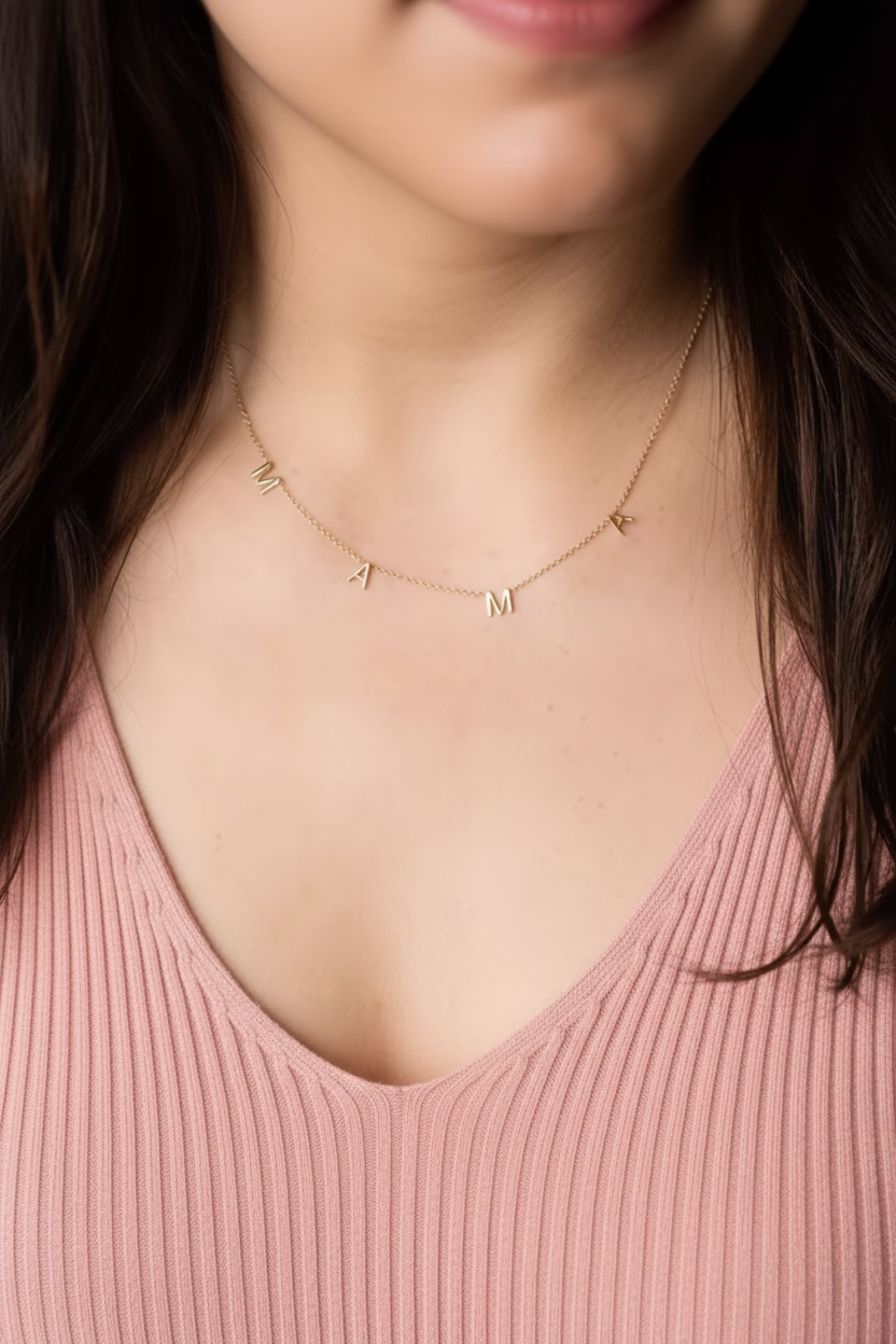 18k Gold-Plated Mama Necklace | Mother's Day Gift