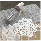 Cookie Press Set – 1 Set with Plastic Press Gun & Accessories