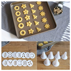 Cookie Press Set – 1 Set with Plastic Press Gun & Accessories
