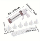 Cookie Press Set – 1 Set with Plastic Press Gun & Accessories