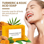 Natural Vegan Turmeric & Kojic Acid Soap – Brightening & Anti-Acne Bar, 100g