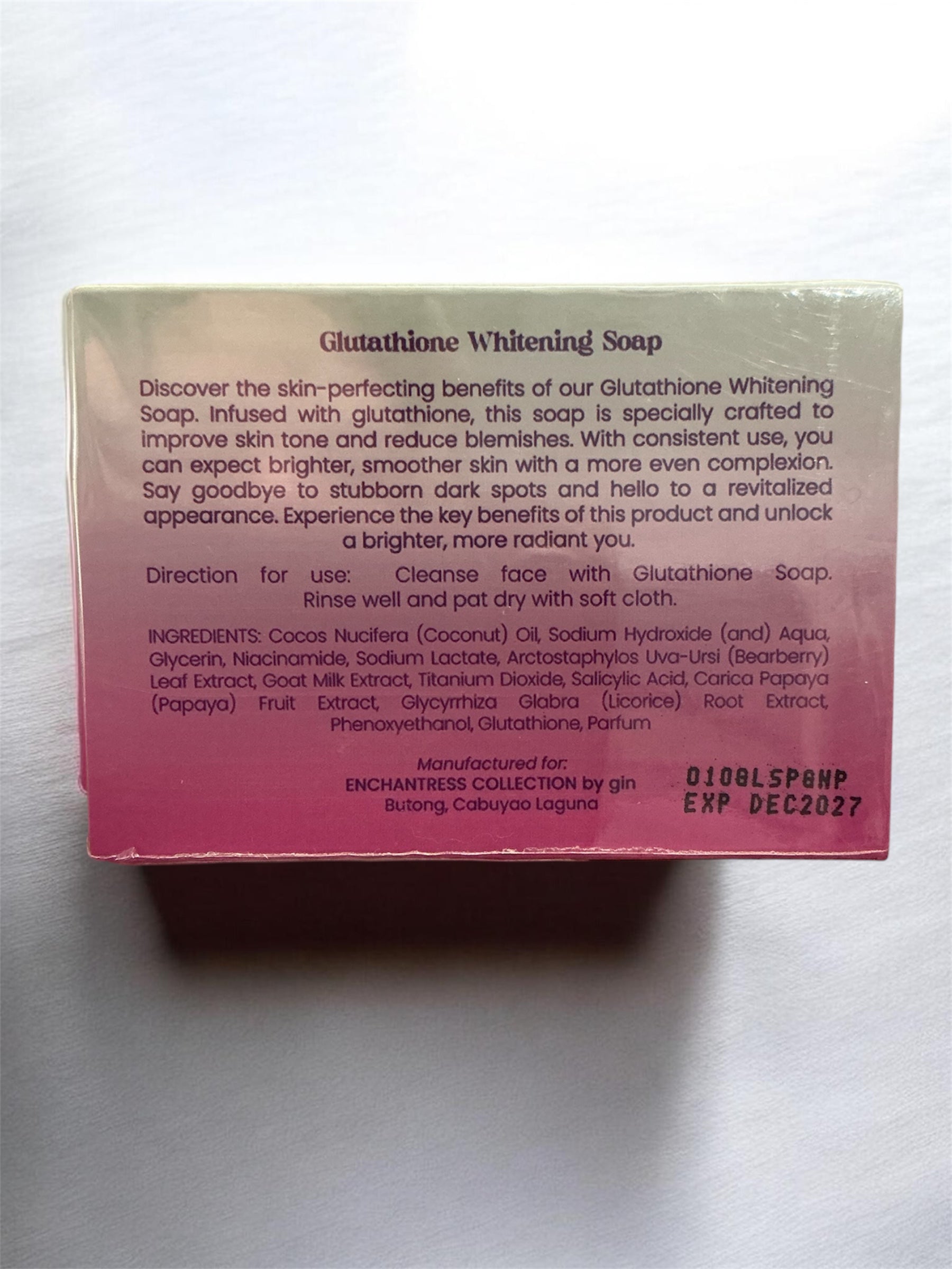 Enchantress Glutathione Brightening Soap - Skin Tone Perfecting & Radiance Boost