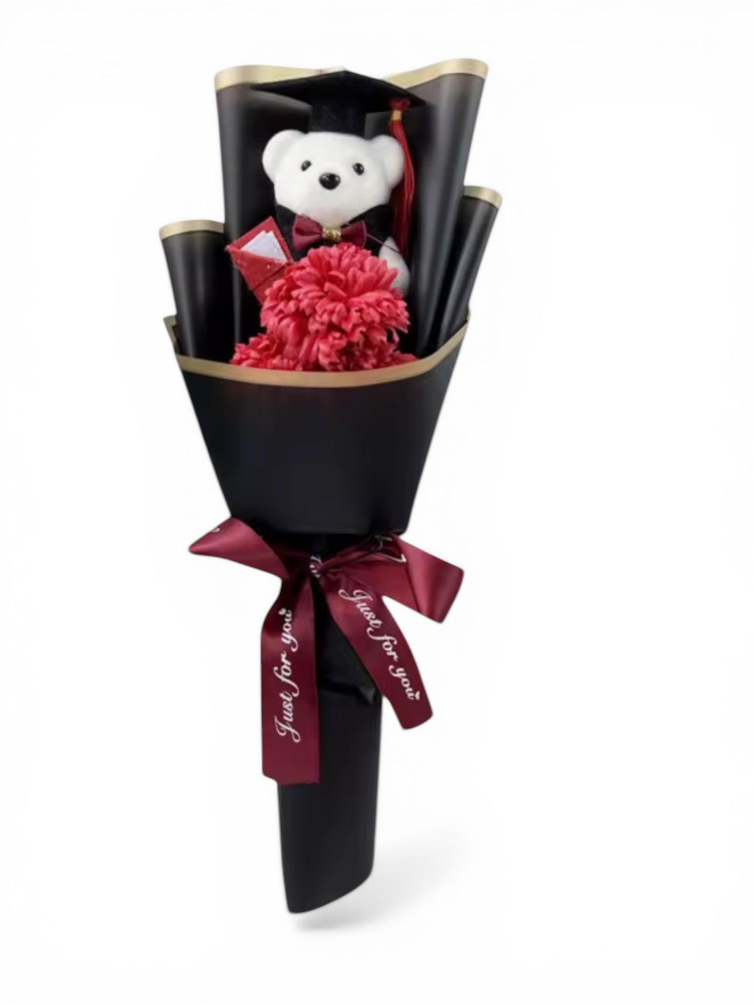 Graduation Gift Bear Flower Bouquet