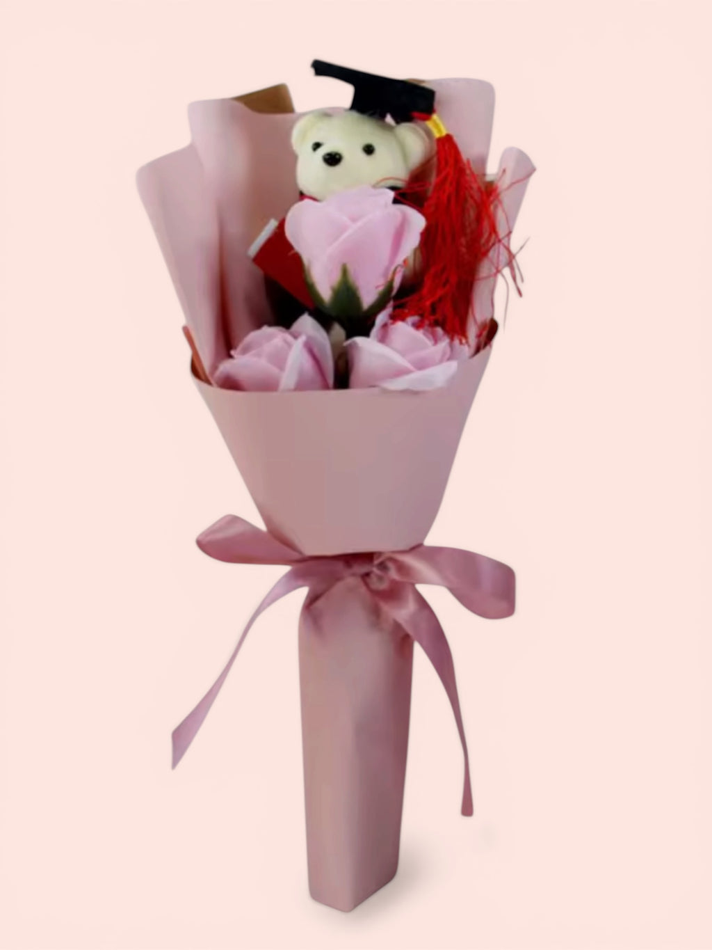 Graduation Gift Bear Flower Bouquet