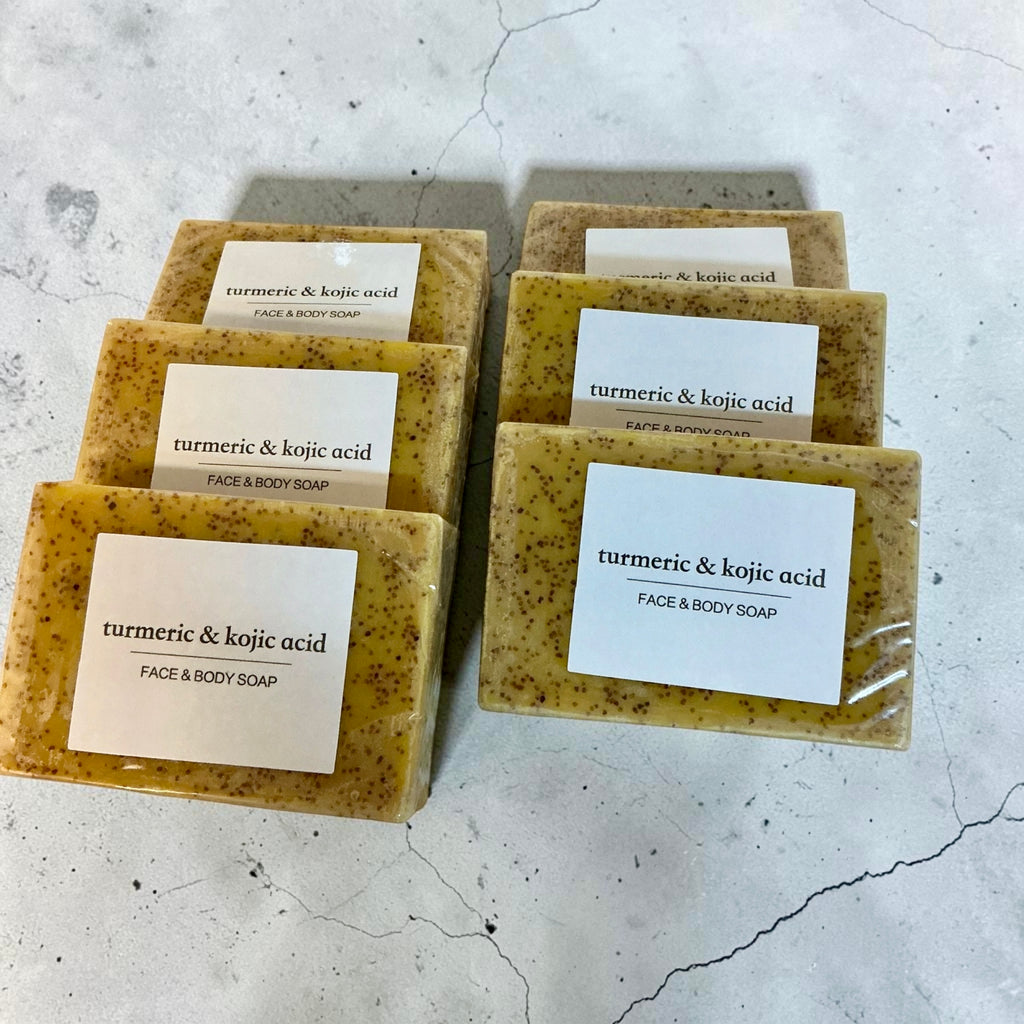 Natural Vegan Turmeric & Kojic Acid Soap – Brightening & Anti-Acne Bar, 100g
