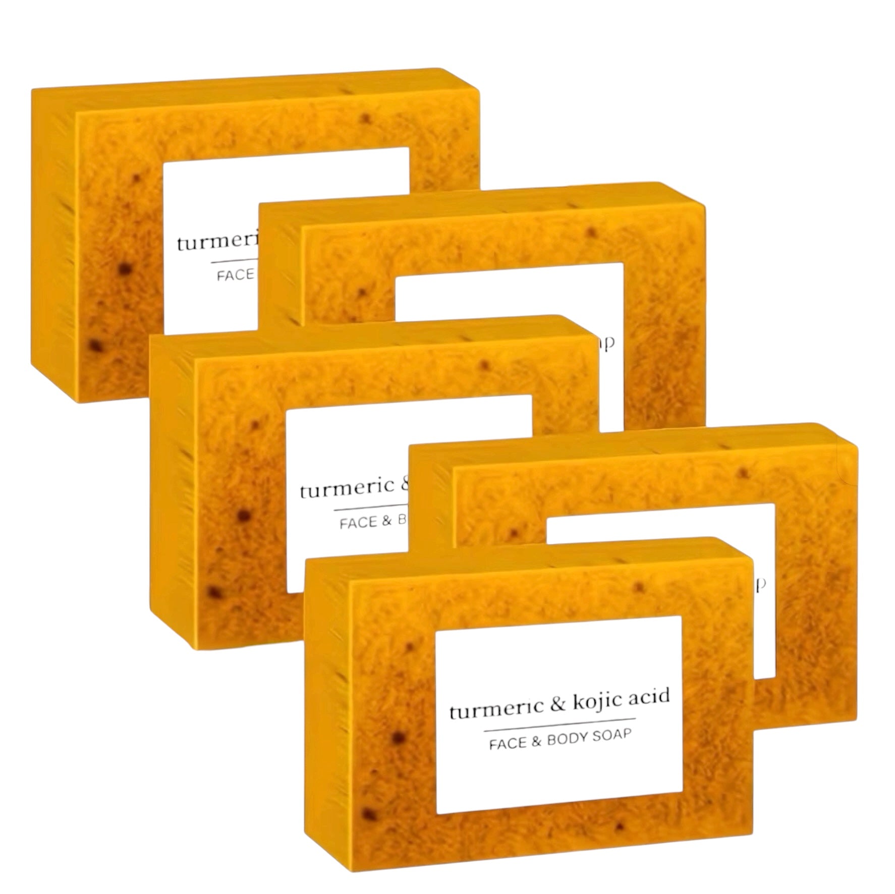 Natural Vegan Turmeric & Kojic Acid Soap – Brightening & Anti-Acne Bar, 100g