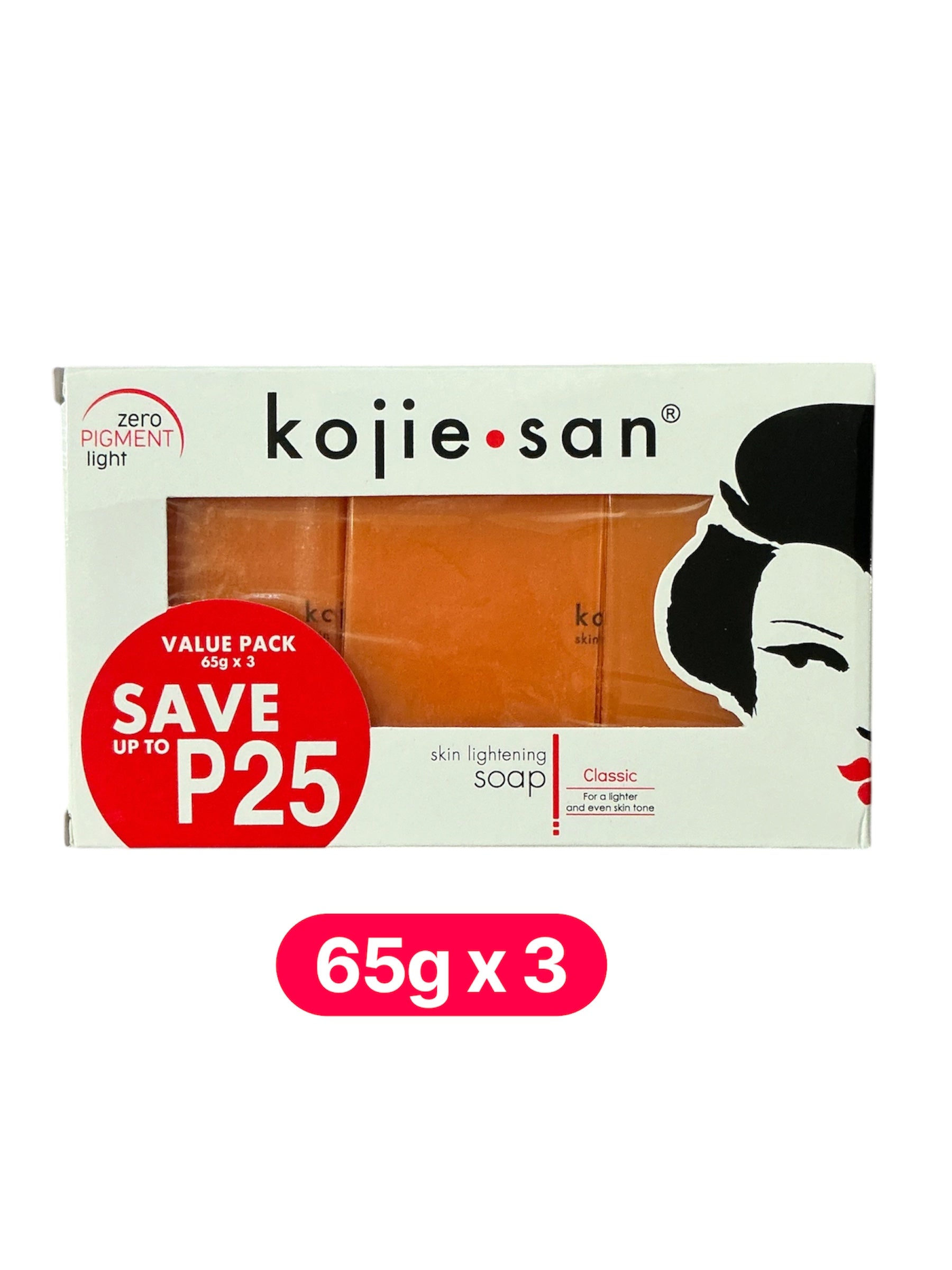 Kojie San Kojic Acid Soap 3-Pack (65g each)