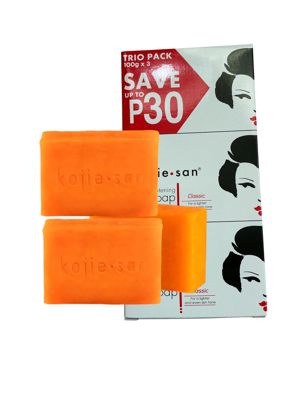 Kojie San Kojic Acid Bar Soap - 3 x 100g Pack (Brightening & Evening Skin Tone)