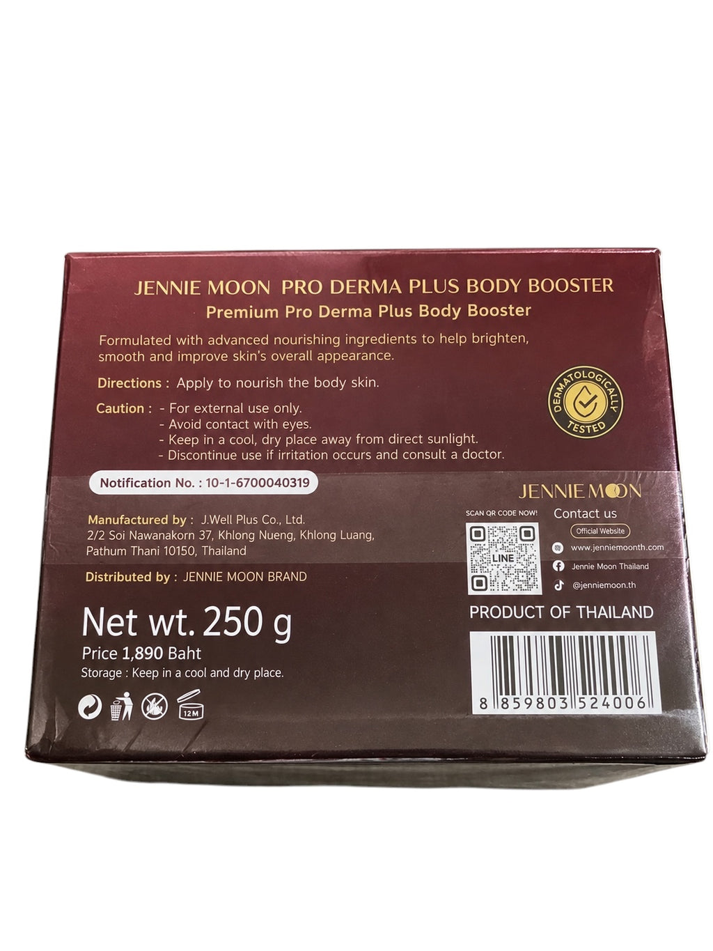 JENNIE MOON 40X Pro Derma Plus Body Booster – 250ml
