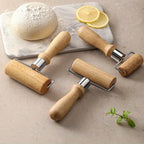 Wooden Rolling Pin - Single-Handle Dough Roller for Baking