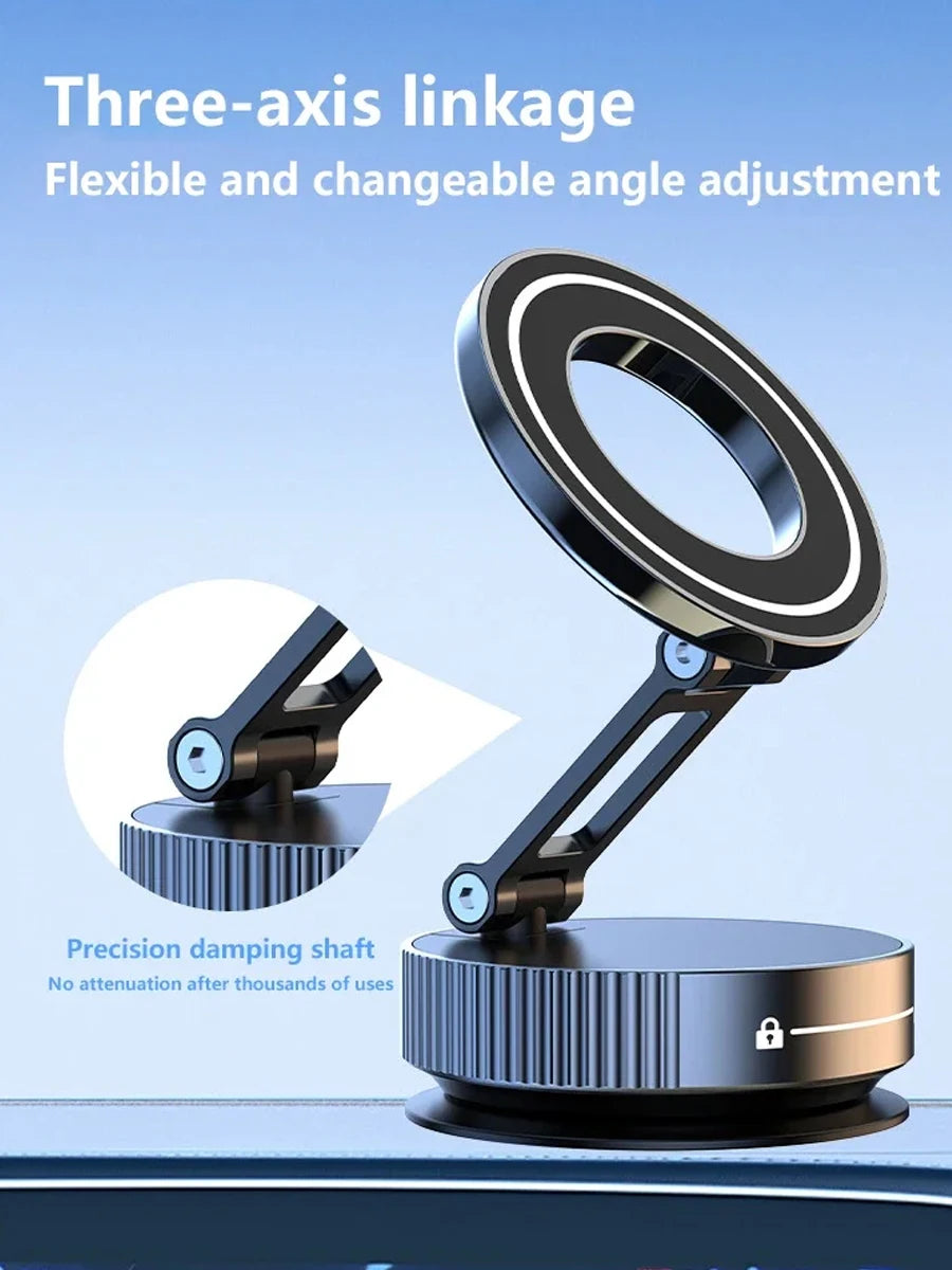 Magnetic Car Phone Mount - Suction Cup with Foldable Stand