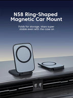 Magnetic Car Phone Holder Ultra-Thin Foldable Dashboard Mount