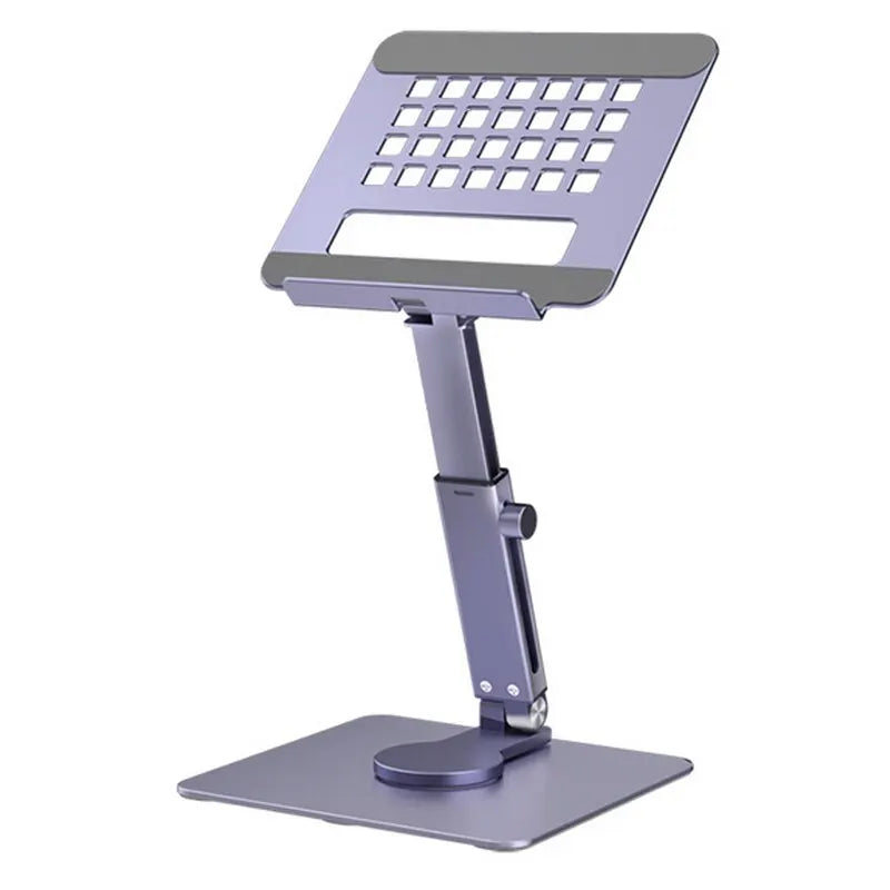 Aluminum Tablet Stand - 360° Rotating Adjustable Desk Holder for iPad & Tablets (4-14 Inch)