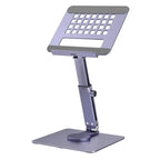 Aluminum Tablet Stand - 360° Rotating Adjustable Desk Holder for iPad & Tablets (4-14 Inch)