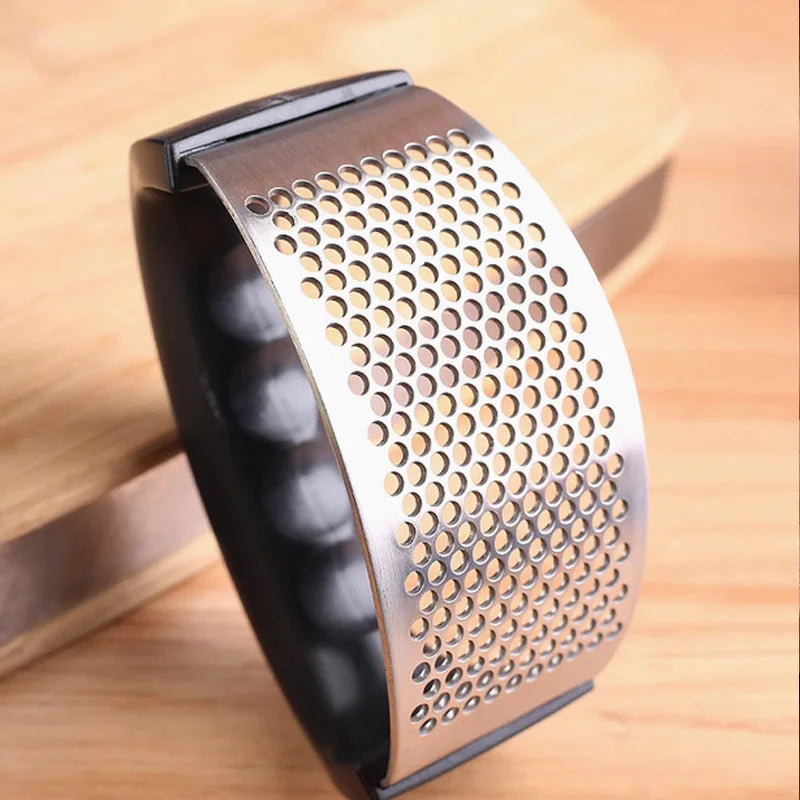 Stainless Steel Garlic Press - Easy One-Press Design