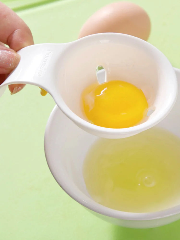 1PC Food Grade Plastic Egg White Separator with Silicone Buckle Eco-Friendly Manual Egg Liquid Filter for Kitchen