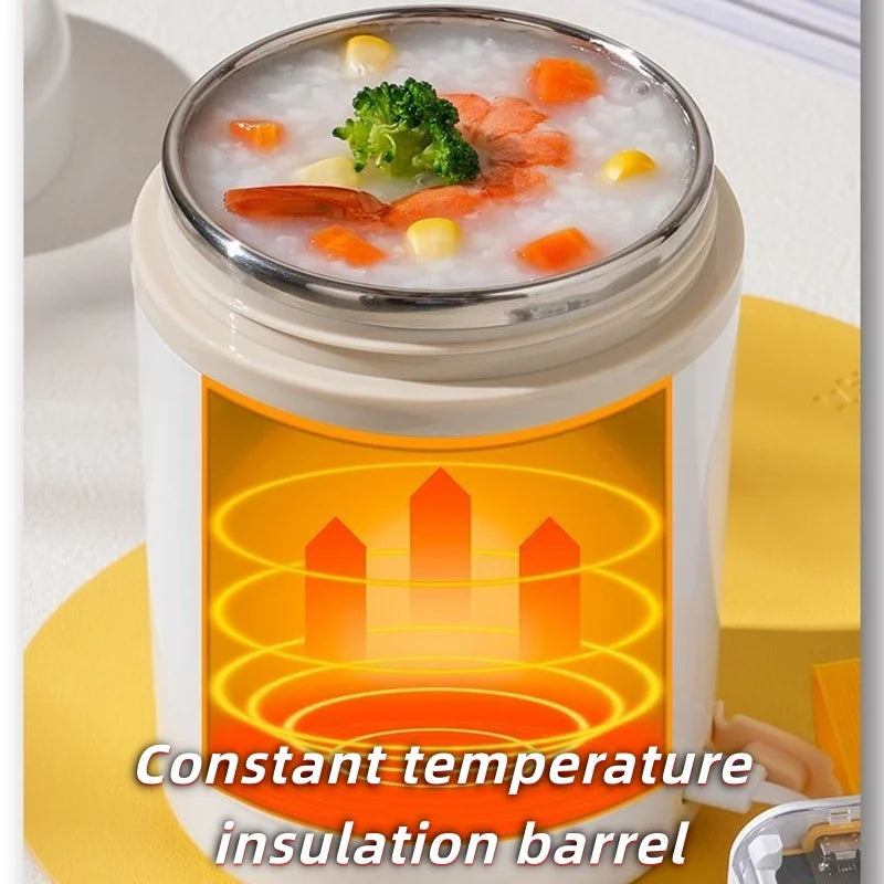 USB Heated Food Container - Stainless Steel Soup & Lunch Warmer Cup
