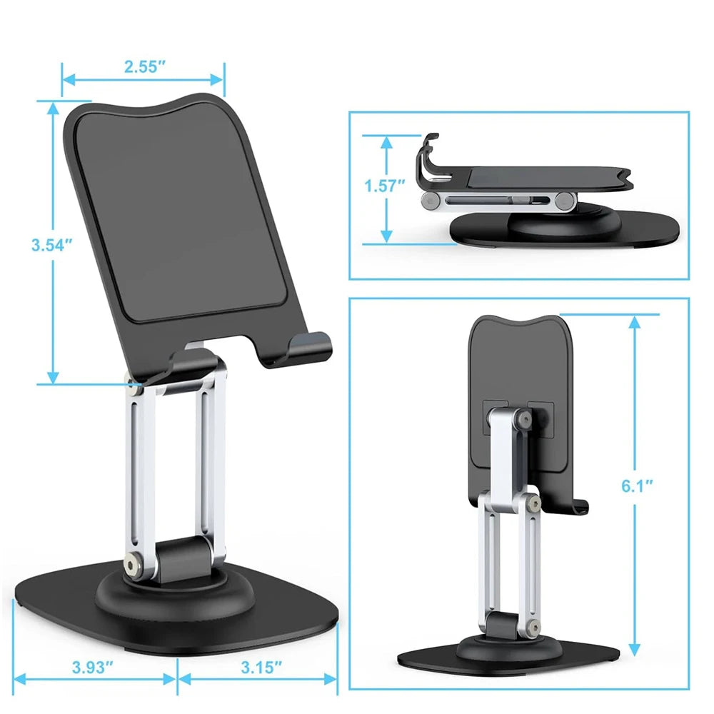 Universal Tablet & Phone Stand - 360° Adjustable Desk Mount with Detachable Arm