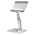 Aluminum Tablet Stand - 360° Rotating Adjustable Desk Holder for iPad & Tablets (4-14 Inch)