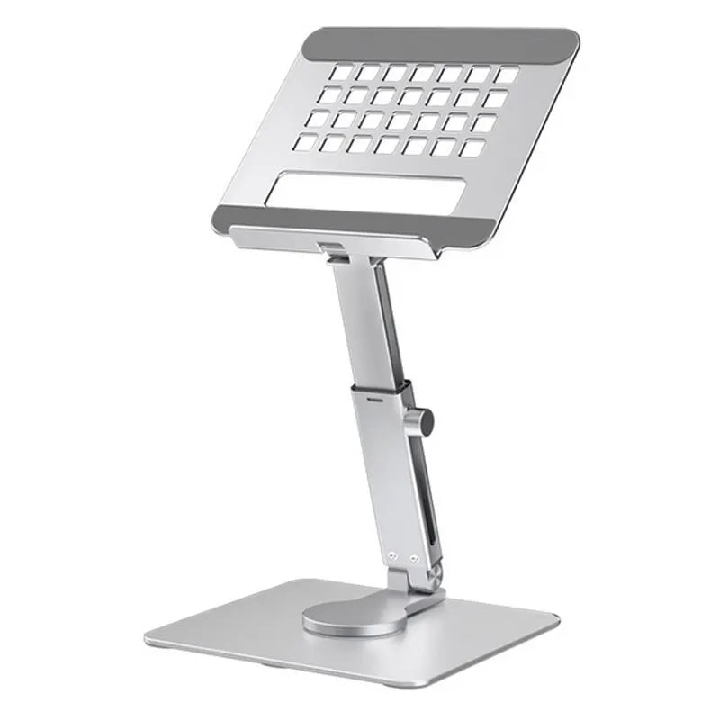 Aluminum Tablet Stand - 360° Rotating Adjustable Desk Holder for iPad & Tablets (4-14 Inch)