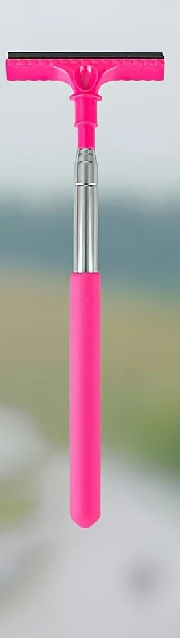 Portable Car Window Scraper with Sponge & Extendable Brush