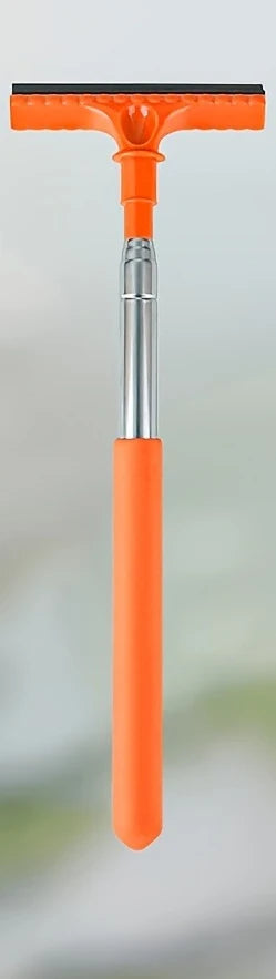 Portable Car Window Scraper with Sponge & Extendable Brush