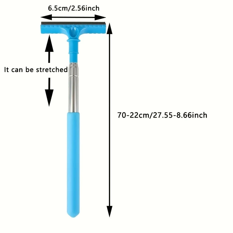 Portable Car Window Scraper with Sponge & Extendable Brush