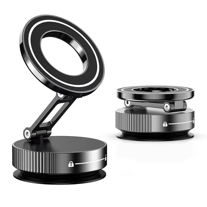 Magnetic Car Phone Mount - Suction Cup with Foldable Stand