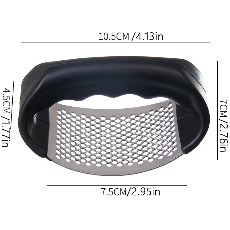 Stainless Steel Garlic Press - Easy One-Press Design