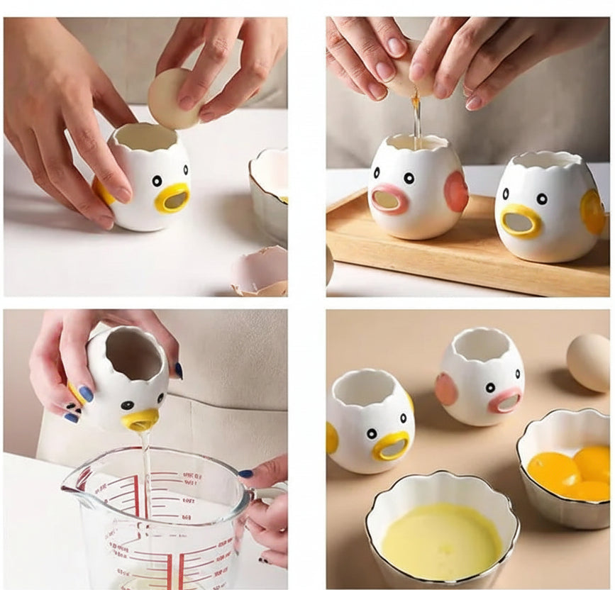Ceramic Egg Separator - Cartoon Shaped Yolk & White Divider