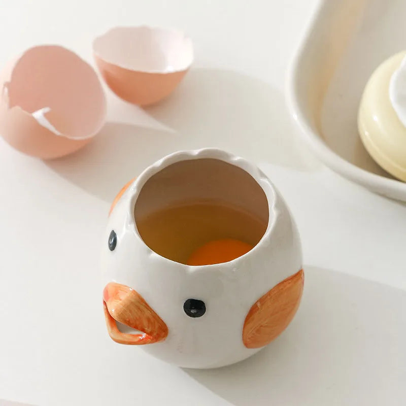 Ceramic Egg Separator - Cartoon Shaped Yolk & White Divider