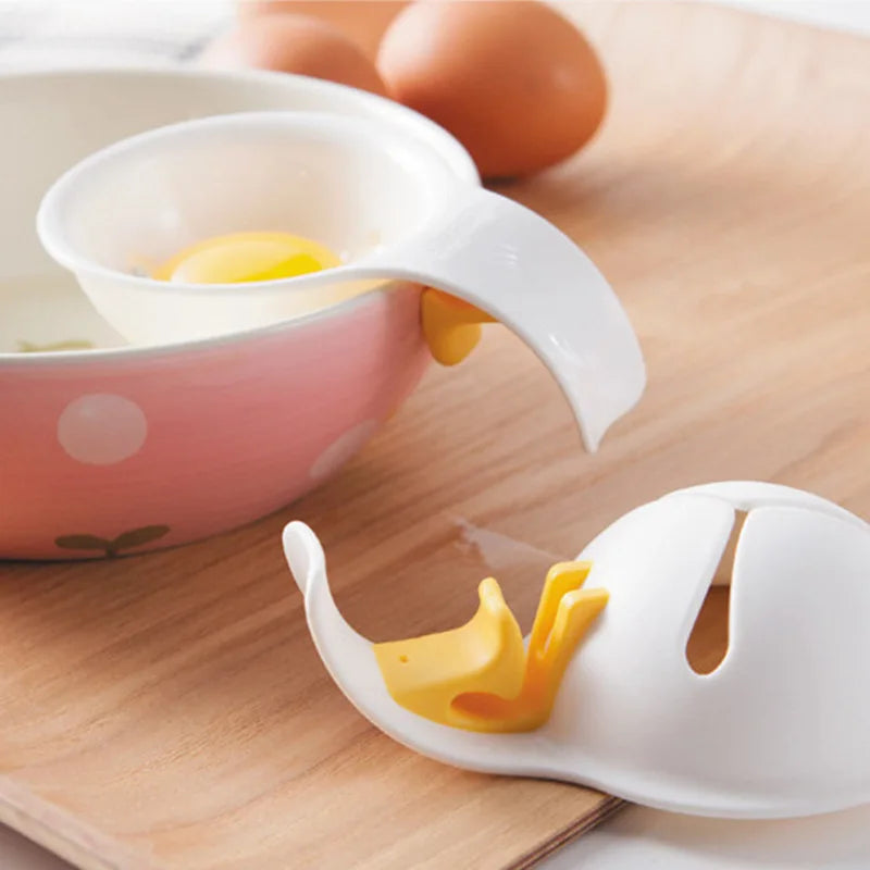 1PC Food Grade Plastic Egg White Separator with Silicone Buckle Eco-Friendly Manual Egg Liquid Filter for Kitchen